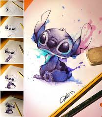 Stich Loves You Pen By Ckibe On Deviantart Dessins Disney Dessin Stitch Stich Dessin