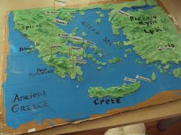 Salt Dough Relief Map Had To Make One Of These In 5th Grade Ancient Greece Greece Greek Crafts