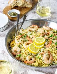 Set shrimp aside on a warm plate. Quick Easy Shrimp Scampi Linguine Mom S Dinner