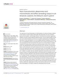 Share your experience and become verified! Pdf Nest Characteristics Determine Nest Microclimate And Affect Breeding Output In An Antarctic Seabird The Wilson S Storm Petrel
