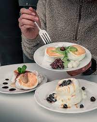 Tim Bay Area Blogger On Instagram Fluffiest Souffle Pancakes Boba Matcha My Favorite Tiramisu I Definitely Recom Souffle Pancakes Food Pancakes
