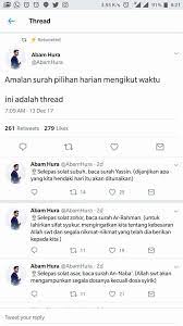 Ada yang pindah tempat duduk ada yang solat sunat atau qadha dan tidak ketinggalan ada yang balik ke rumah. Amalan Surah Pilihan Mengikut Waktu Abam Hura Aliff Channel Kutipan Agama Kekuatan Doa Kutipan Rohani