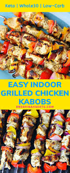 Find the grilled chicken a buddy, like pasta or some veggies, and serve them up together with a cold brew or two for a delicious meal! Easy Indoor Grill Chicken Kababs Dr Davinah S Eats