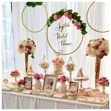 Flowers Bridal Wedding Shower Party Ideas Photo 1 Of 13 Bridal Shower Backdrop Bridal Shower Rustic Bridal Shower Tables