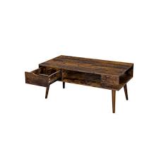 Coffee table coaster storage ottoman coffee table tray black with, source: Vasagle Coffee Table With Storage Drawer Open Compartment Long Legs For Living Room Dining Room 100 X 50 X 45 Cm Rustic Brown Lct028x01
