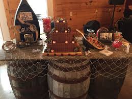 Fishing Themed Grooms Table For The Wedding Angelareynolds Net Furytee Personalized Gifts Customized Grooms Table Fishing Wedding Cakes Grooms Cake Tables