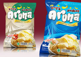 Unit usaha makanan ringan memproduksi makanan ringan modern dan tradisional termasuk keripik kentang, singkong dan tempe dan extruded snack. Sribu Desain Label Kontes Desain Label Keripik Singkong