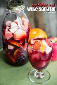 Sparkling Red Wine Sangria Is A Fabulously Easy Make Ahead Cocktail The Longer The Fruit Soaks The Mo Sparkling Red Wine Red Wine Sangria Wine Slushie Recipe