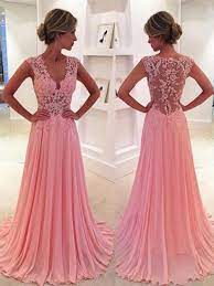 Weitere ideen zu abendkleid, ballkleid, kleider. Lang A Linie Chiffon Spitze Rosa Abendkleid Ballkleid Dresstells Com