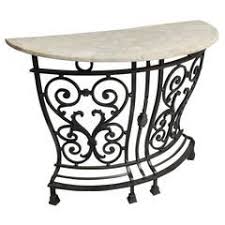 Marble And Wrought Iron Curved Console Table Wrought Iron Console Table Iron Table Wrought Iron Design