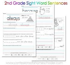 2nd grade sight words worksheet. 2nd Grade Sight Word Sentences Confessions Of A Homeschooler