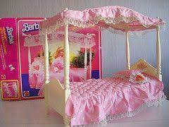 barbie canopy bed love it wanted a real one for me barbie barbie dream barbie dream house