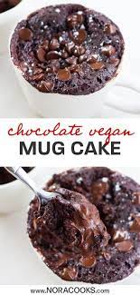 Chocolate Vegan Mug Cake Recipe Vegan Mug Cakes Mug Cake Healthy Mug Recipes