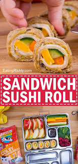 This Sandwich Sushi Roll Will Delight And Surprise Your Kids At Lunch It S Fast And Easy To Make And A Fun Way To Re Sushi Lunch Healthy Lunch Healthy Snacks