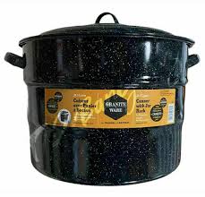 Maybe you would like to learn more about one of these? Granite Ware 21 5 Qt Canner W Lid Rack Canning Pot Water Bath Jar Porcelain Ebay