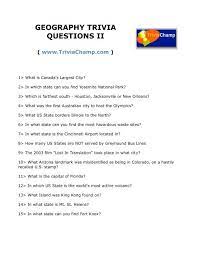 Simply select the correct answer for each question. Geography Trivia Questions Ii Trivia Champ