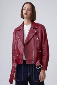 Jacket 1800 At Acnestudios Com Wheretoget Red Leather Jacket Spring Outfits Leather Jacket