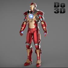 3d Printable Suit Mark Xvii Armor Model Heartbreaker Mk 17 From Iron Man 3 2013 File Formats Stl Obj Iron Man Iron Man 3 Man