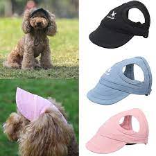 Stylish Buckle Sun Protection Pet Baseball Hat Dog Cat Hat With Ear Holes Sport Outdoor Adjustable Wish Dog Hat Puppy Hats Crochet Dog Hat