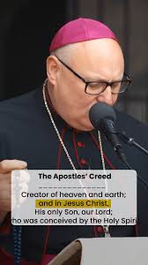 Every rosary begins in the name of the Father, and of the Son and of the  Holy Spirit. We then recite the Apostles’ Creed and proclaim our faith in  God the Father, Jesus Christ his Son, and the Holy ...