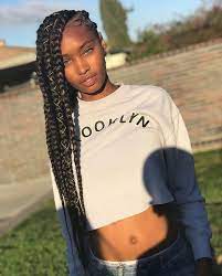 Jumbo Lemonade Braids Feed In Braids Hairstyles Lemonade Braids Hairstyles Black Girl Braids