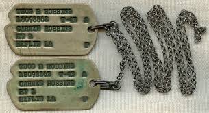 Nice, Early WWII US Army Dog Tags with Next of Kin (NOK) Address, T-43:  Flying Tiger Antiques Online Store
