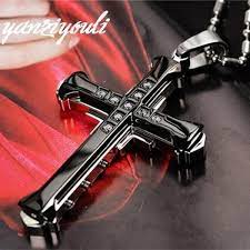 Boost your look with one of our gleaming gold pendants crafted in white and yellow gold from 10k to 24k. Buy Male Black Stainless Steel Crystal Jesus Cross Pendant Necklace Jewelry For Men At Affordable Prices Free Shipping Real Reviews With Photos Joom