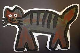 Painted Paper Picasso Cats Jr Art Cat Painting Painted Paper