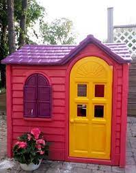 6 Ways Clever Parents Have Transformed This Classic Little Tikes Playhouse Little Tikes Playhouse Play Houses Little Tykes Playhouse