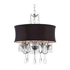 Copper finish with matching shade. Black Drum Shade Crystal Chandelier Pendant Light Ceiling Pendant Fixtures Amazon Com Drum Pendant Lighting Pendant Light Shades Black Crystal Chandelier