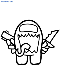 desenho para colorir among us impostor