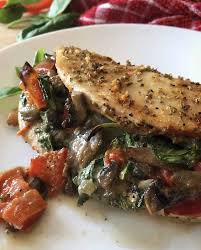 Press the edges of the chicken together to seal the pocket. Veggie Cream Cheese Stuffed Chicken Breast Fufu S Kitchen