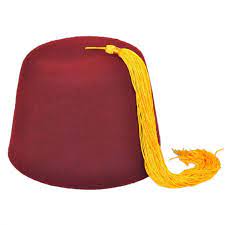 Village Hat Shop Maroon Wool Fez With Gold Tassel Fez Hat Shop Gold Tassel Hats