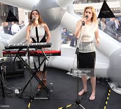 Cicely Goulder L And Christina Wood Of Kaleida Perform At The Exclusive Opening Of Hemyca S Pop Up On The Open Air Ter Fashion Event Open Air Catwalk Fashion