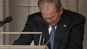 Bush became president of the us years later. George W Bush Delivers Emotional Eulogy To Father Remembers Late Mother And Sister