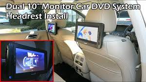 Portable Dual 10 Monitor Dvd Player Car Headrest Install Youtube