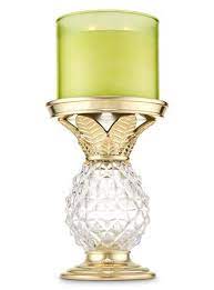 Sunnylife large pineapple candle $19.99 $30. Glass Pineapple Pedestal 3 Wick Candle Holder Bath And Body Works Pineapple Candle Holder Candle Holders Candles
