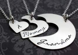 Mother 39 S Day Jewelry Gift Personalized Three Generation Necklace Set In Sterling Silver B In 2021 Generation Necklace Three Generation Necklace Diy Gifts For Mom