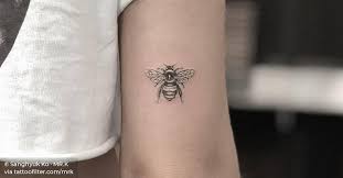 If you're considering getting a bee tattoo, i'm sharing 25 of the best bee tattoos for women. Bee Tattoo On The Back Of Maya Stepper S Right Arm