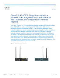 It comes with two long term evolution (lte) antennas and one global positioning system (gps) antenna in a single radome. Cisco 819 4g Lte 2 5 Machine To Manualzz