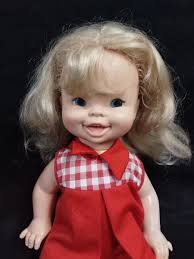 Kathy Quick Curl Doll Vintage 70s 1973 Mattel Happy Face with Teeth 16”