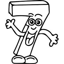 Coloring numbers, learn numbers for kids and baby. Number Seven Kids Coloring Page Stock Illustration Illustration Of Kids Book 78841269