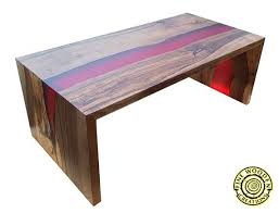 Double Waterfall River Coffee Table With Red Resin River In 2020 Red Coffee Tables Resin Table Coffee Table