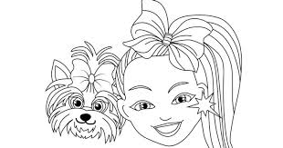 Jojo siwas dog bowbow hearts. 12 Free Jojo Siwa Coloring Pages Moms