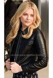 Chloe Grace Moretz Black Leather Bomber Jacket Chloe Grace Moretz Chloe Grace Chloe Grace Mortez