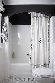 Black And White Shower Curtain Ideas Classic Colonial Erin Gates Design Bathroom Decor Home Renovation White Shower Curtain