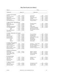 Free Cdl Pre Trip Checklist Pre Trip Inspection Sheet Driver Date Vehicle Route Vehicle Inspection Truck Organization Inspection Checklist