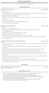 Finance manager resume sample a finance manager is responsible for any operations that involve money inside the company. Finance Operations Manager Resume Sample Mintresume