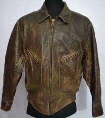 Chevignon Vintage Pilot Jacket Leather Jacket Mens Fashion Jackets