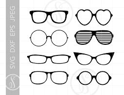 Black And White Glasses Clipart Pin On Svg Cut File Art